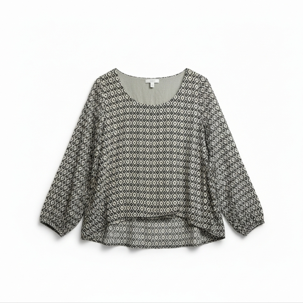 Heine Geometric Pattern Blouse | European Sophistication